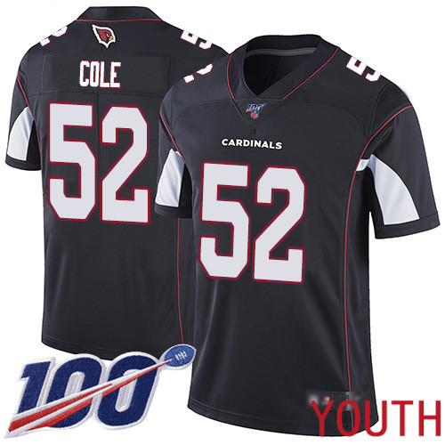 Arizona Cardinals Limited Black Youth Mason Cole Alternate Jersey NFL Football #52 100th Season Vapor Untouchable